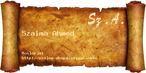 Szalma Ahmed névjegykártya